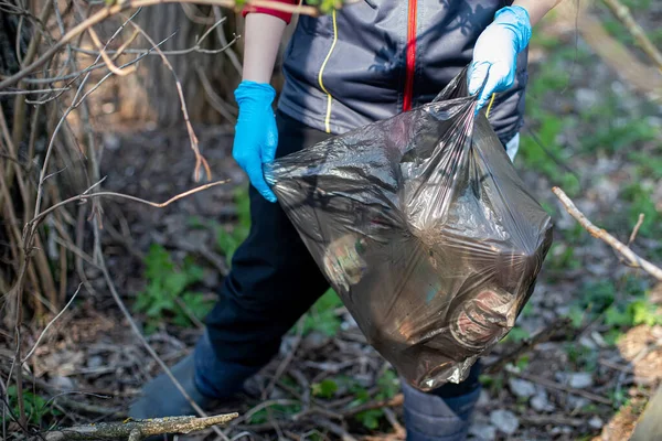 Activistas Ambientales Envueltos Trabajo Limpieza Ambiental —  Fotos de Stock