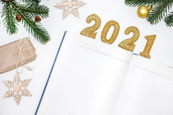 Κενό Φόντο Χρυσά Στοιχεία Του 2021 Έως Νέο Έτος Αντιγραφή — Φωτογραφία Αρχείου