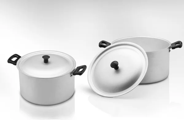 Kitchen pan on a light background — Stock Photo, Image