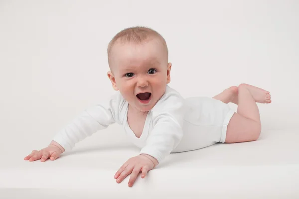 Bambino su sfondo bianco — Foto Stock