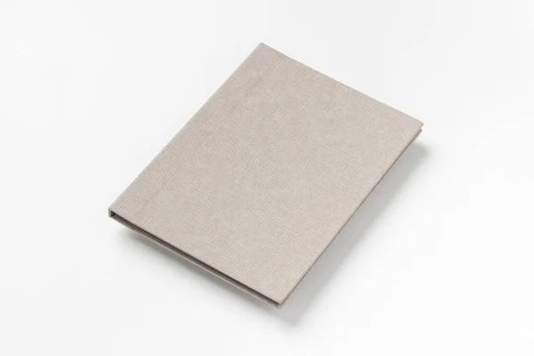 Grey Hardcover Book Isolated White Background — Stock Photo, Image