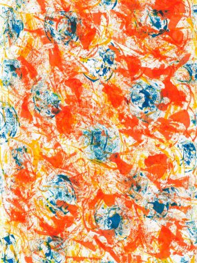 Serin ve Sıcak Tonlarda Sanatsal Suluboya Kompozisyonu.