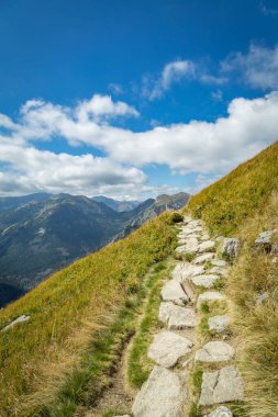 Dağ yolu güzel manzaraların arasında