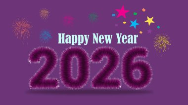 2026 Yeni Yıl Dilekleri Kartı.