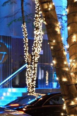 Noel kutlamalarını kutlamak için şehrin sokaklarını aydınlatıyorlar..