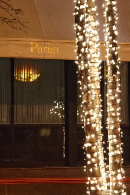 Noel kutlamalarını kutlamak için şehrin sokaklarını aydınlatıyorlar..