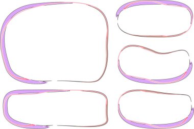 purple pink colored cartoon style abstract borders