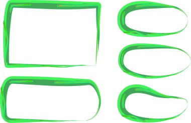 green bright pattern frames creative borders set