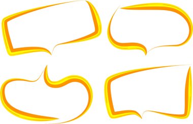 yellow colorful comic style creative speech bubbles