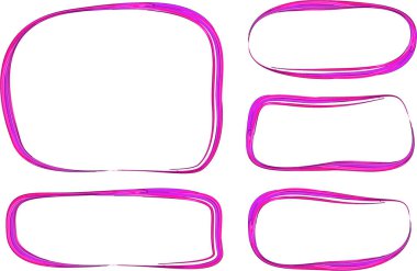 parlak pembe fuşya renk eğrisi el çizimi tahta koleksiyonu