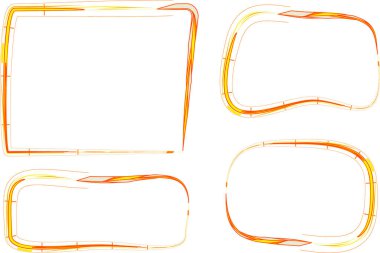 turuncu sarı soyut stil sanat çerçevelerinin sınırlarında