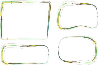 sarı yeşil renkli soyut biçim sınırları sanat çerçeveleri