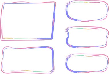 açık pembe boyalı sanatsal çerçeveler kenarları şekillendirir