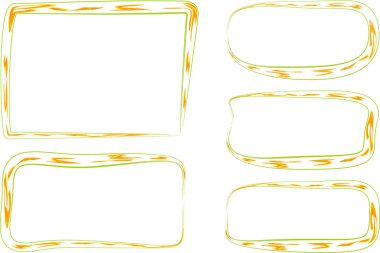 turuncu yeşil soyut elementler yaratıcı çerçeveleri okşadı