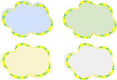 Pastel renkler çocuklar yaratıcı pankartlar tasarlıyor.