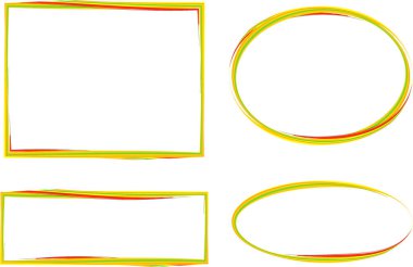 soyut renkli metin kutusu çerçeve dekoratif kenarlar şekilleri