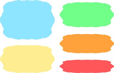 renkli soyut tasarımlar bayraklar fırça darbesi seti