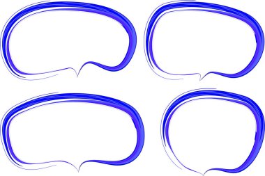 mavi renkli dekoratif konuşma baloncukları