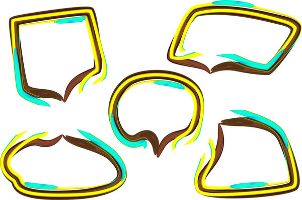 creative speech bubbles colorful artistic design text box collection