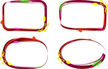 renkli soyut yaratıcı kareler çerçeveleri şekillendirir