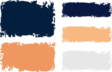 mavi turuncu palet soyut yırtık fırça darbeleri