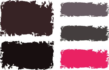 koyu renk paleti soyut yırtık biçim fırça darbeleri