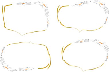 abstract chamomile flowers pattern speech bubbles