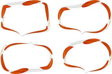 kırmızı renk soyut elementler sanatsal konuşma baloncukları dizayn ediyorlar