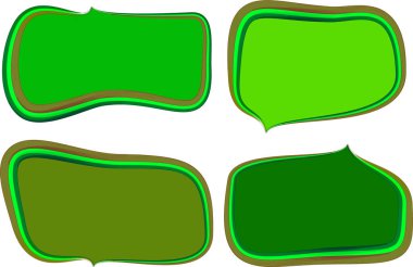 yeşil renkler canlı yaratıcı konuşma balonları pankartlar