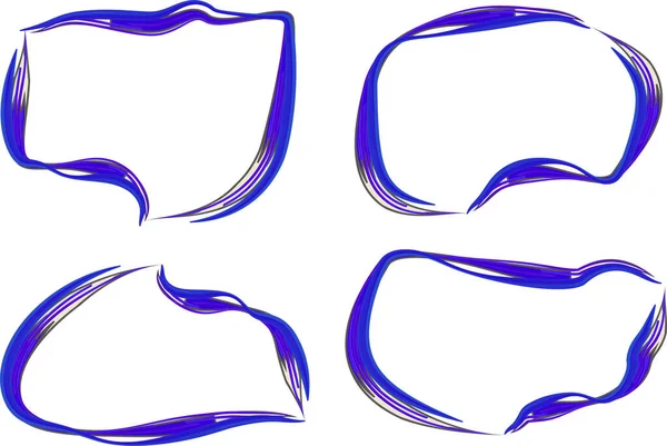 parlak mavi dekoratif konuşma baloncukları