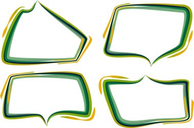 yeşil turuncu renkli geometrik yaratıcı çevirme kabarcıkları