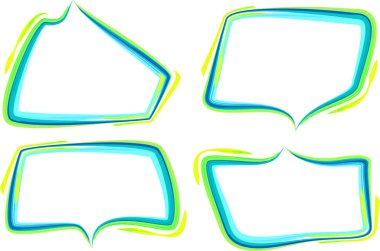 parlak mavi geometrik yaratıcı çevirme kabarcıkları