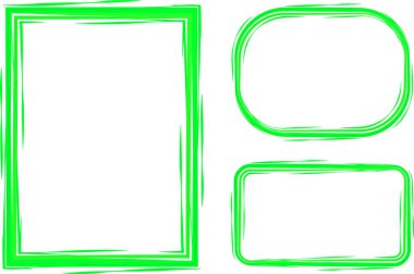 açık yeşil renkli sanatsal çerçeve seti