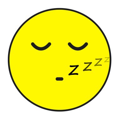 ifade gülen yorgun ve uykulu zzz