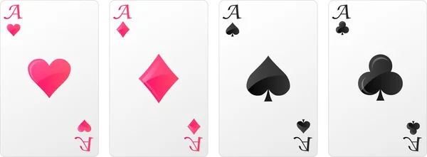 Jugar tarjetas sólo ace — Vector de stock
