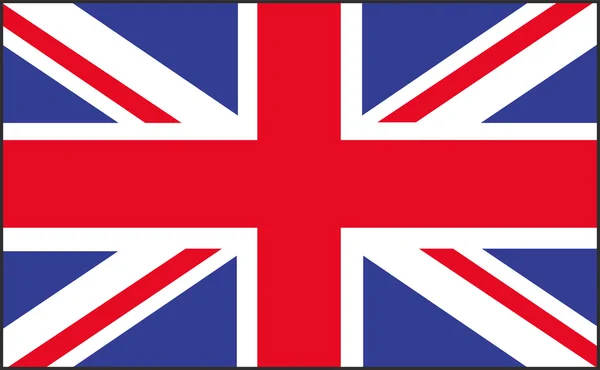 Drapeau du Royaume-Uni en rouge blanc bleu — Image vectorielle