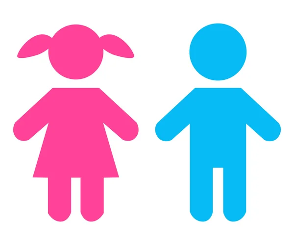 Pink female and blue male figure — Stock Vector