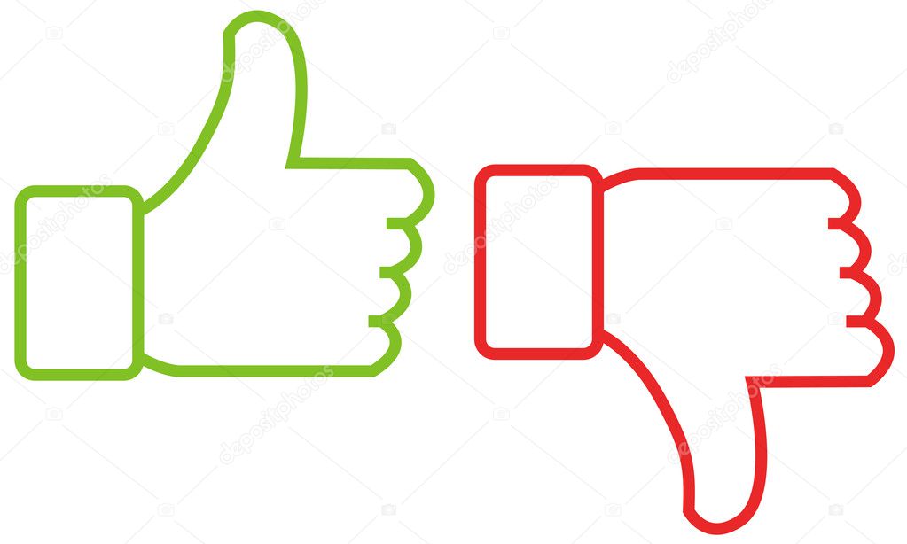 feedback rating system with thumbs up and down