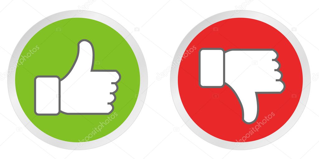 feedback rating system with thumbs up and down