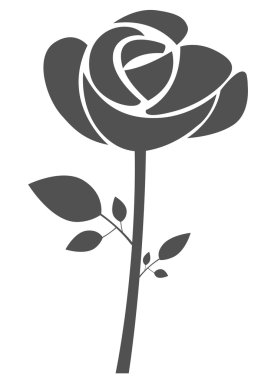 mouning için gri gül siluet