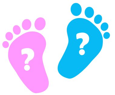 Bebek için pembe ayak soran bir soru ile kayıt