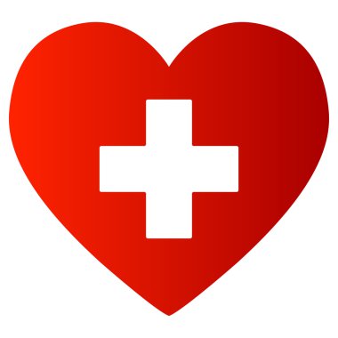 Beyaz bir çarpı kırmızı kalp