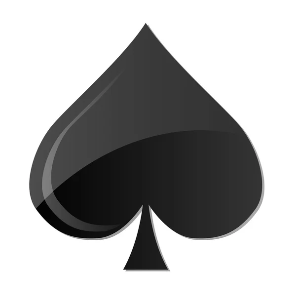 Jugar tarjeta símbolo para poker y otros juegos — Vector de stock