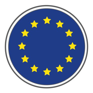 AB Avrupa Birliği bayrağı işareti