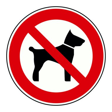 kırmızı işaret evcil hayvan veya izin verilmeyen köpekler