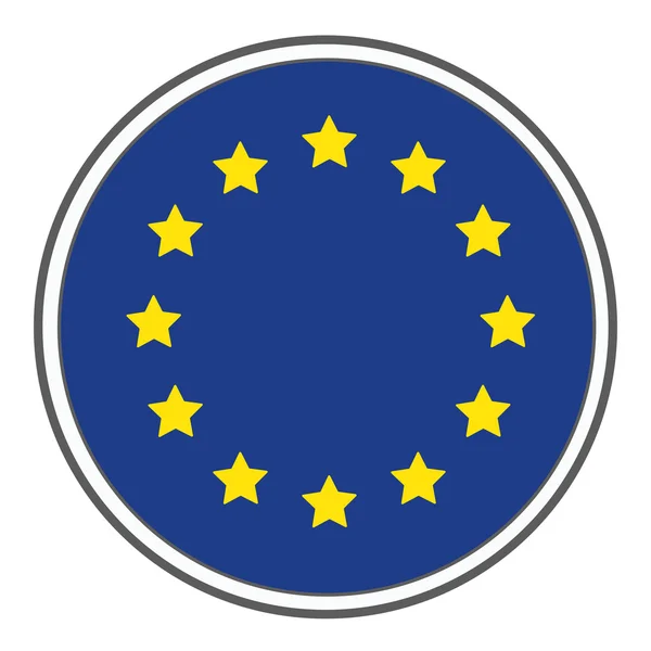 Le drapeau de l’union européenne UE signer — Image vectorielle