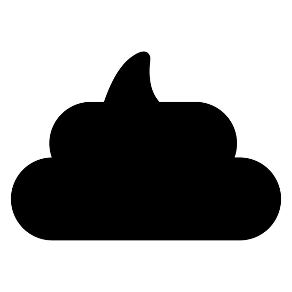 Zwarte poep symbool silhouet — Stockvector