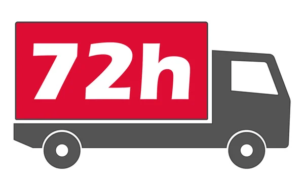 Перевозка грузовиков для доставки бизнес 72 часа — стоковый вектор