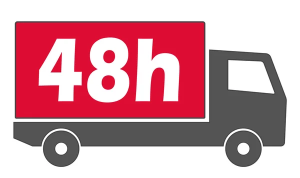 Перевозка грузовиков для доставки бизнес 48 часов — стоковый вектор