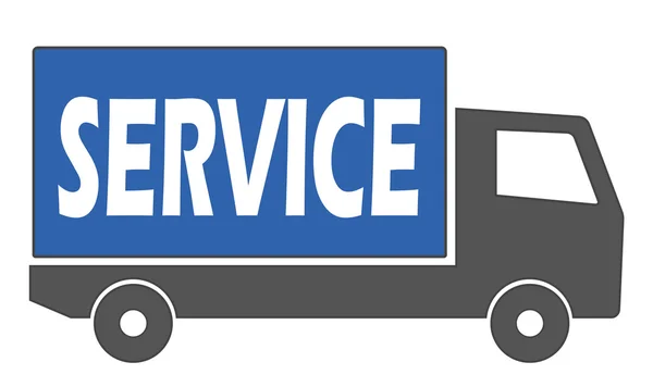 Blue transport truck for delivery business service – stockvektor